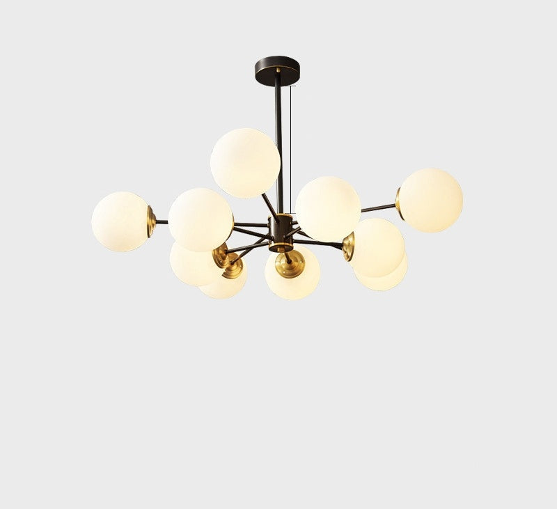 LuxeNordic - Full Copper Chandelier Lighting for Living Room