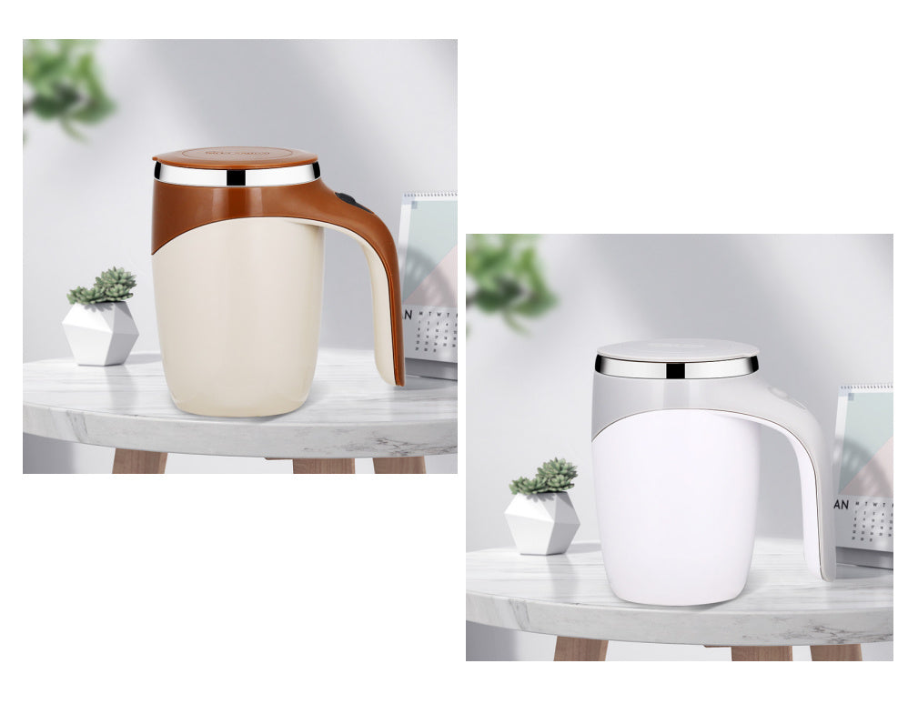 AutoMix Pro - Rechargeable Electric Stirring Mug for Coffee, Tea & More - Hands-Free Rotating Cup with Magnetic Mixing