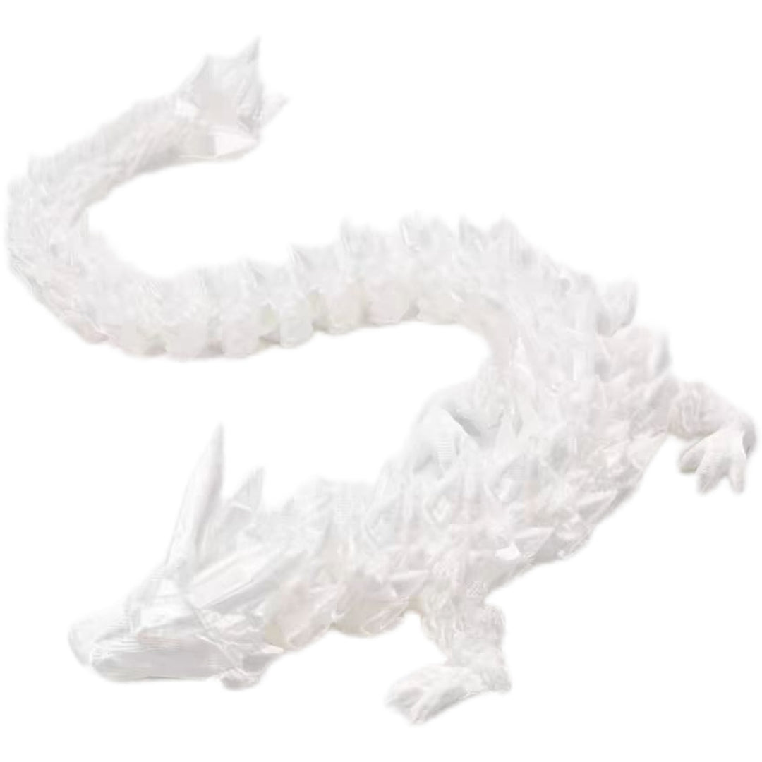 Articulated Dragon Model - 3D Printed Luminous Chinese Dragon Figurine with Movable Joints