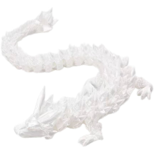 Articulated Dragon Model - 3D Printed Luminous Chinese Dragon Figurine with Movable Joints