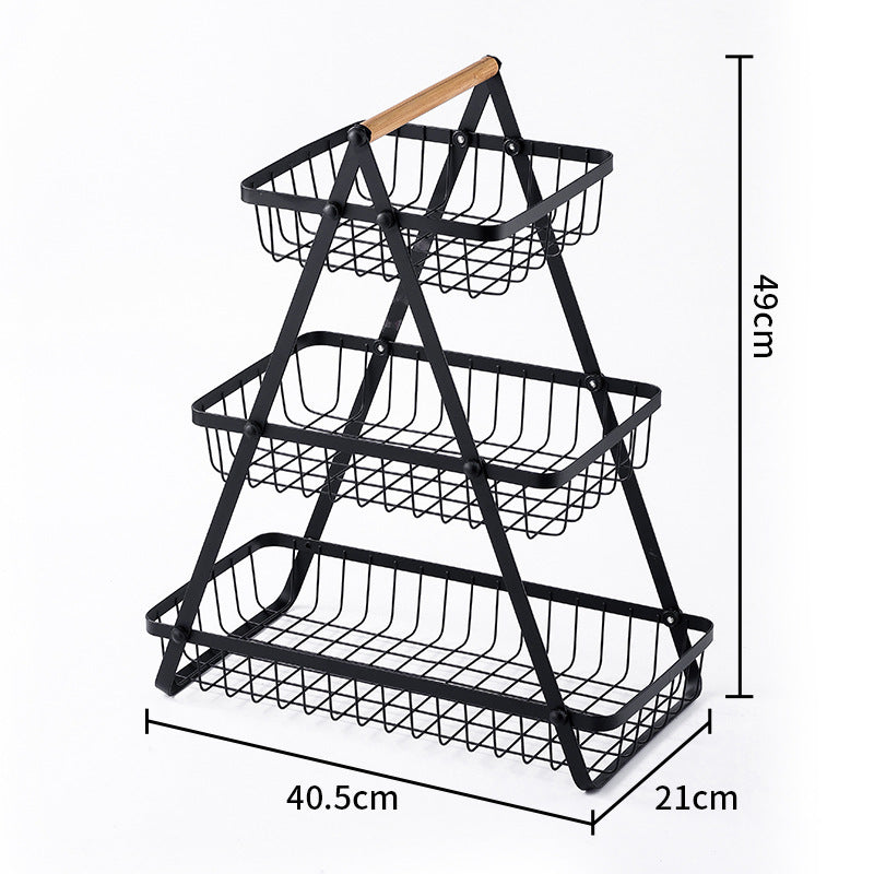 FreshKeep Kitchen Storage Rack - Multi-Functional Vegetable & Fruit Organizer