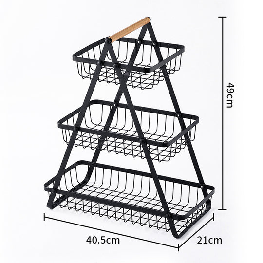 FreshKeep Kitchen Storage Rack - Multi-Functional Vegetable & Fruit Organizer