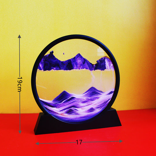 Liquid Art Hourglass Decoration - 3D Quicksand Painting Dynamic Glass Artwork