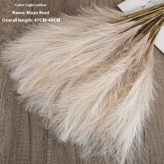 Elegant Pampas Grass Artificial Flowers - Natural Reed Bouquet for Home Decor