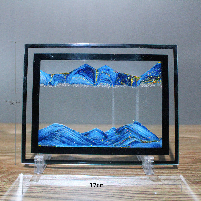 Liquid Art Hourglass Decoration - 3D Quicksand Painting Dynamic Glass Artwork