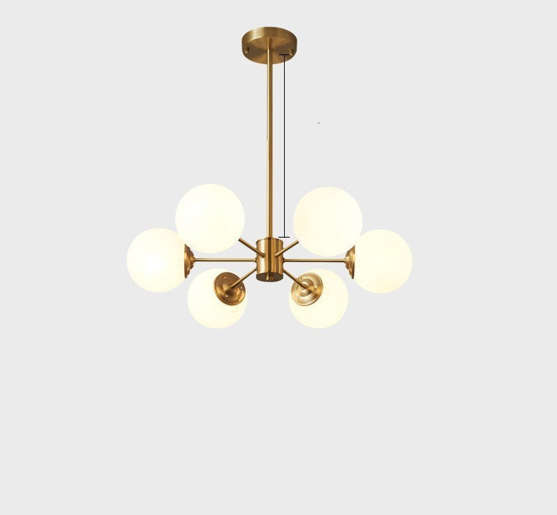 LuxeNordic - Full Copper Chandelier Lighting for Living Room