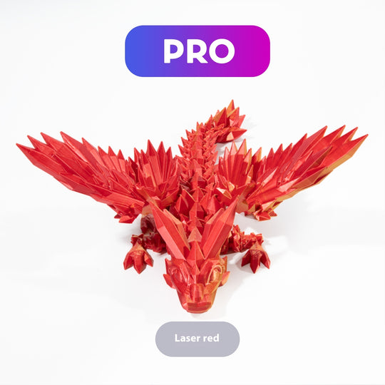 Mythic Marvel: 3D Printed Crystal Dragon Figurine with Gemstone Details