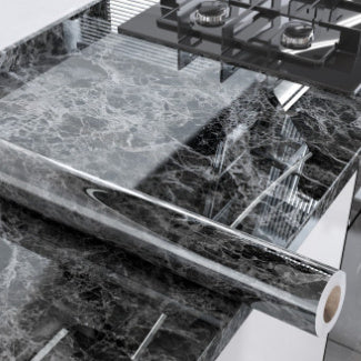 Marble Kitchen Cabinet Decals - Waterproof & Oil-Resistant Self-Adhesive Wall Stickers