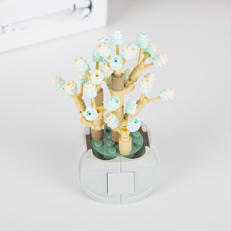 Faux Succulent Block Bouquet - Artificial Flower Ornaments for Home Decor