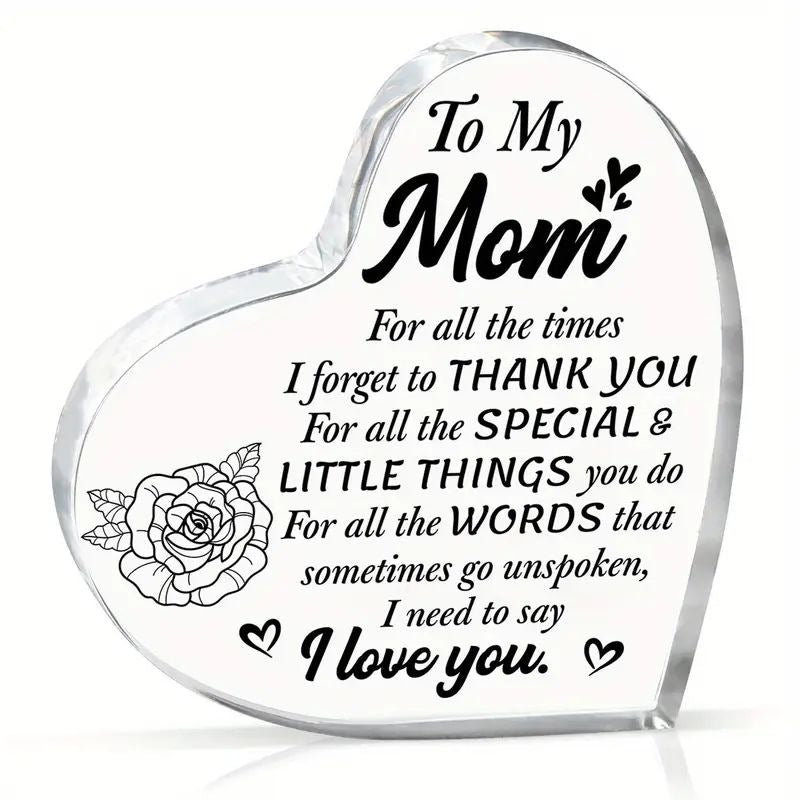 Love Shines Bright Acrylic Heart Ornaments - Heartfelt Gift Ideas