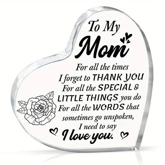 Love Shines Bright Acrylic Heart Ornaments - Heartfelt Gift Ideas