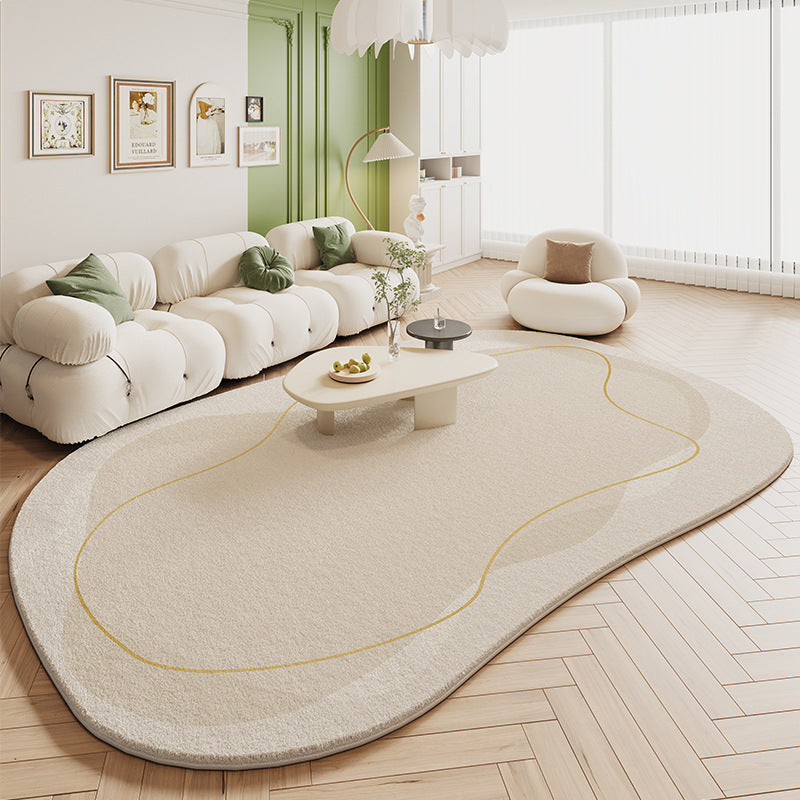 Luxurious Cashmere-Like Carpet: Soft, Plush Irregular Floor Mat for Elegant Spaces
