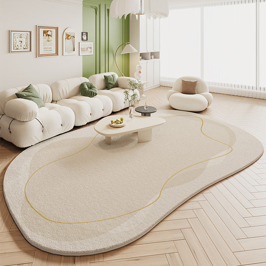 Luxurious Cashmere-Like Carpet: Soft, Plush Irregular Floor Mat for Elegant Spaces