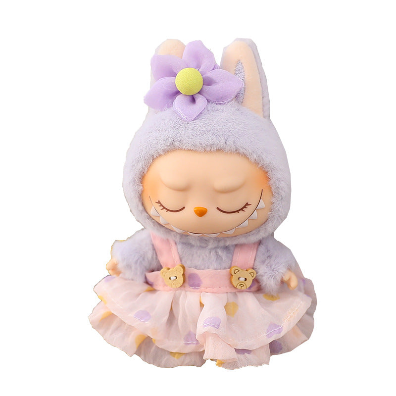 Labubu Love Bear Dress Pendant - Cute Fashion Accessory for Car and Keyholder