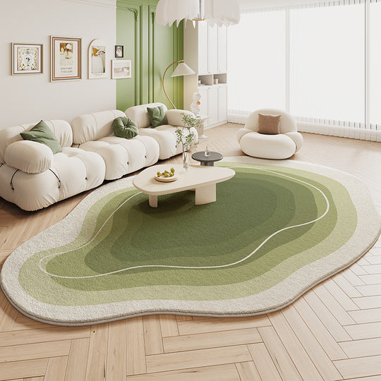 Luxurious Cashmere-Like Carpet: Soft, Plush Irregular Floor Mat for Elegant Spaces