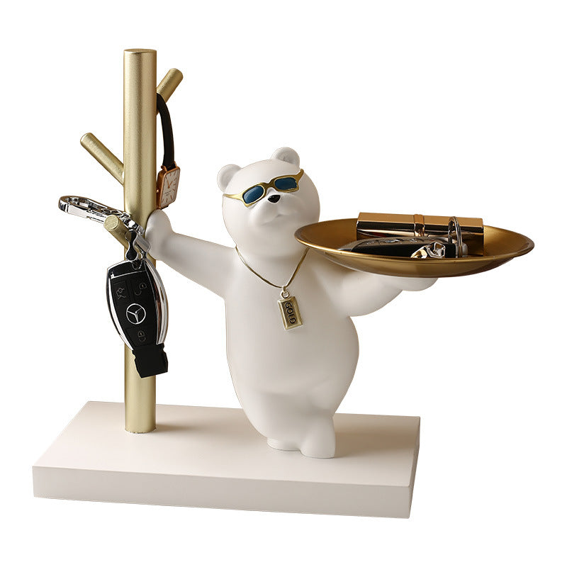 Adorable Bear Key Holder - Entrance Organizer with Storage Rack & Decorative Touch