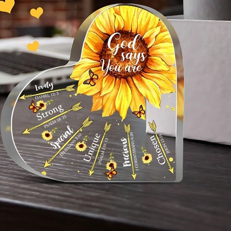 Love Shines Bright Acrylic Heart Ornaments - Heartfelt Gift Ideas