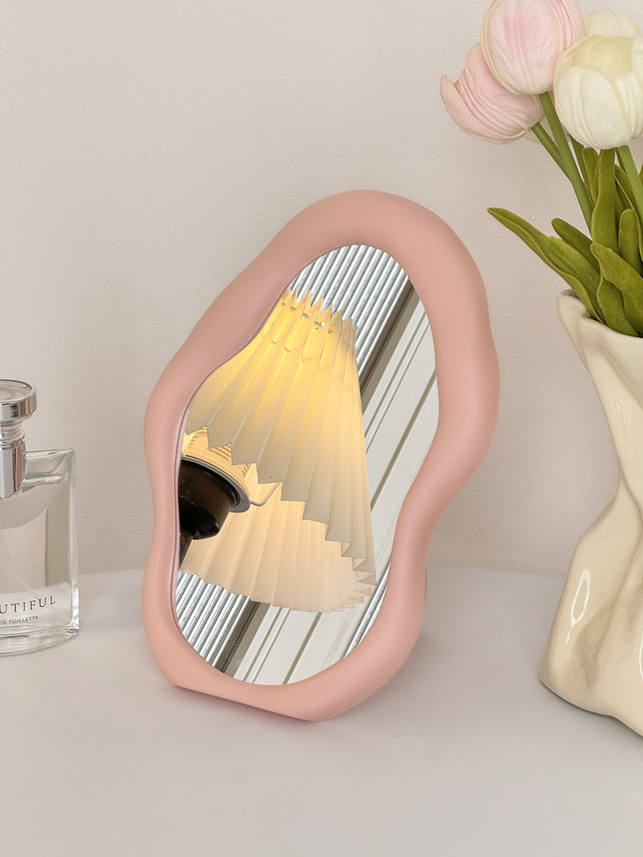 CloudGlow - Simple Desktop Cream Style Cute Cloud Makeup Mirror