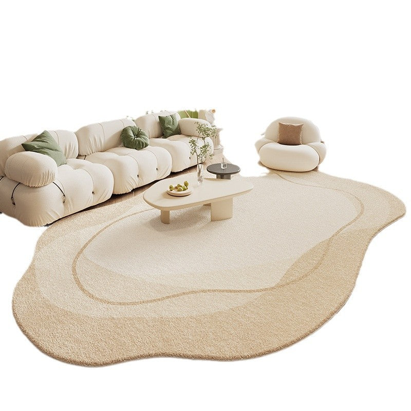 Luxurious Cashmere-Like Carpet: Soft, Plush Irregular Floor Mat for Elegant Spaces
