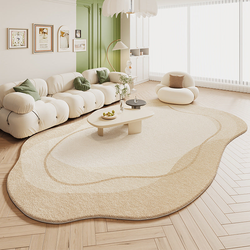 Luxurious Cashmere-Like Carpet: Soft, Plush Irregular Floor Mat for Elegant Spaces