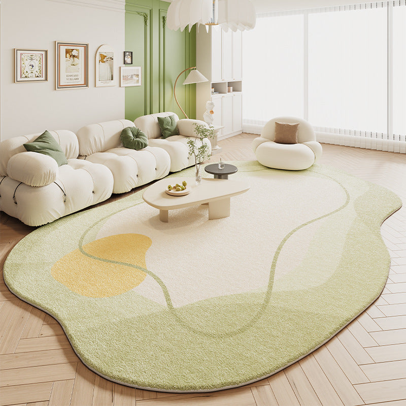Luxurious Cashmere-Like Carpet: Soft, Plush Irregular Floor Mat for Elegant Spaces