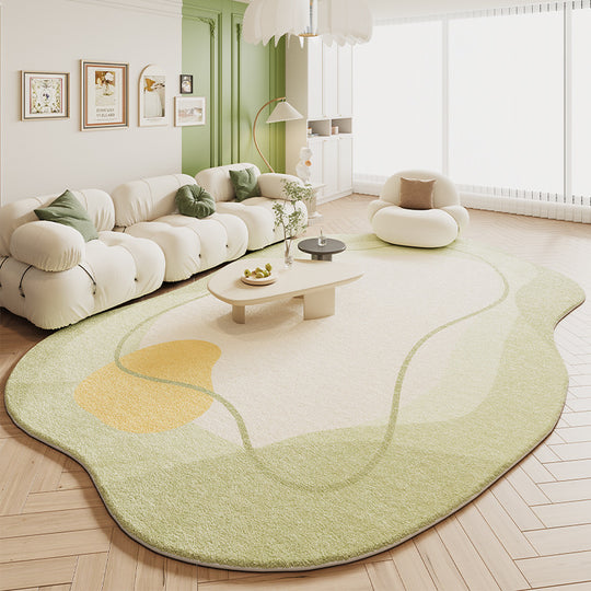Luxurious Cashmere-Like Carpet: Soft, Plush Irregular Floor Mat for Elegant Spaces
