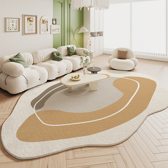 Luxurious Cashmere-Like Carpet: Soft, Plush Irregular Floor Mat for Elegant Spaces