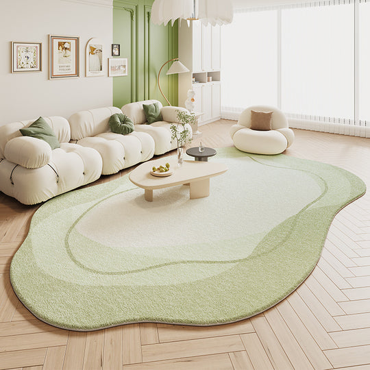 Luxurious Cashmere-Like Carpet: Soft, Plush Irregular Floor Mat for Elegant Spaces