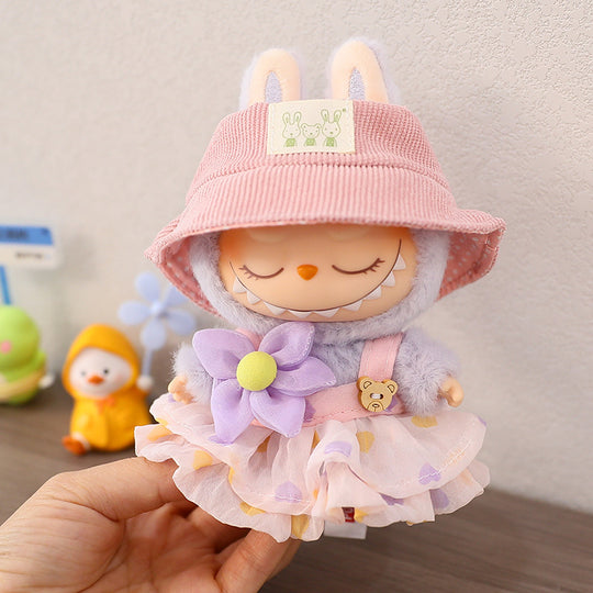 Labubu Love Bear Dress Pendant - Cute Fashion Accessory for Car and Keyholder
