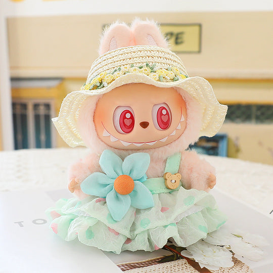 Labubu Love Bear Dress Pendant - Cute Fashion Accessory for Car and Keyholder