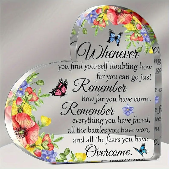 Love Shines Bright Acrylic Heart Ornaments - Heartfelt Gift Ideas