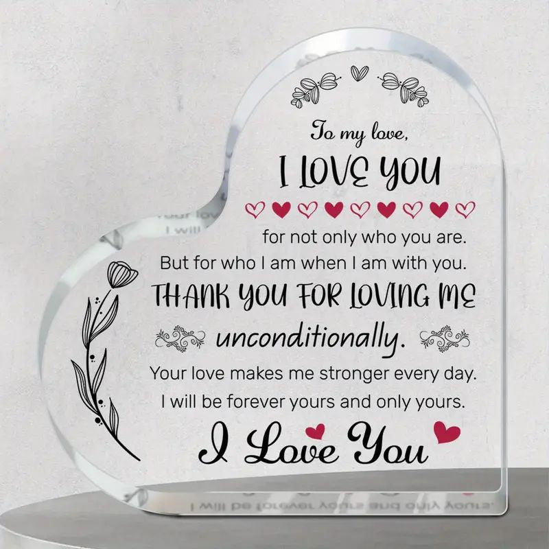 Love Shines Bright Acrylic Heart Ornaments - Heartfelt Gift Ideas
