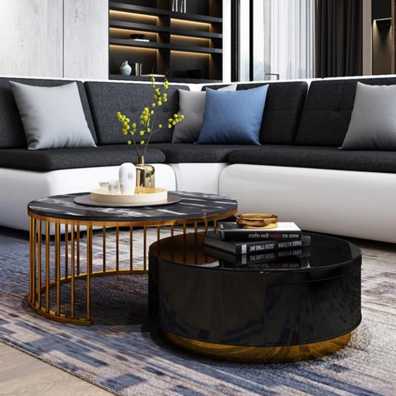 Luxe Marble Round Coffee Table - An Exquisite Addition To Your Living Room