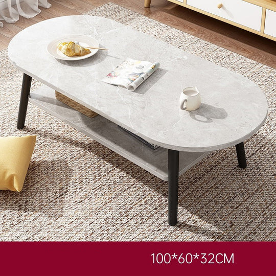 Compact Double-Layer Coffee Table for Small Spaces - Household Essential