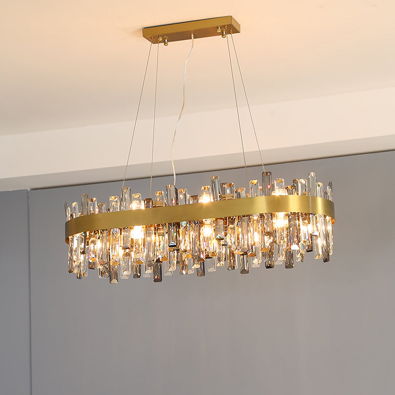 Aurora Luxe - Simple Crystal Chandelier for Living Room