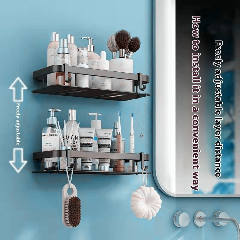 Wall-Mounted Makeup Organizer - Cosmetic Storage Shelf for Bathroom & Bedroom