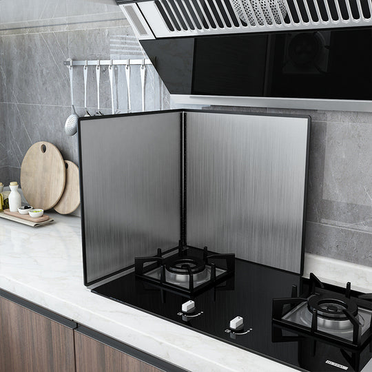 Stainless Steel Kitchen Grease Shield - Splash-Proof Frying Guard for Cooking