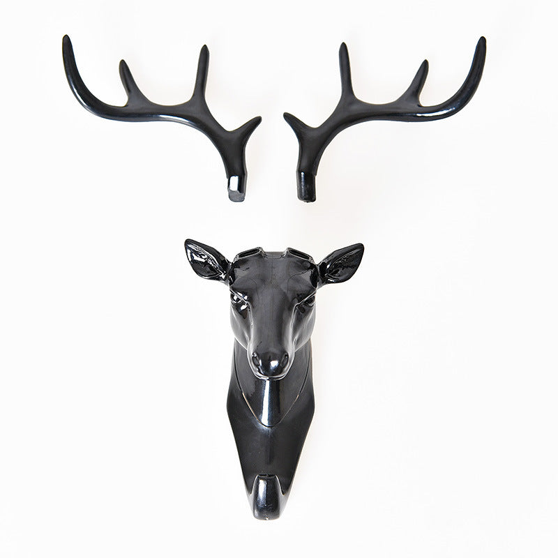 Adhesive Deer Head Wall Decor - 3D Wall Hanging Without Hooks, No Nails Required