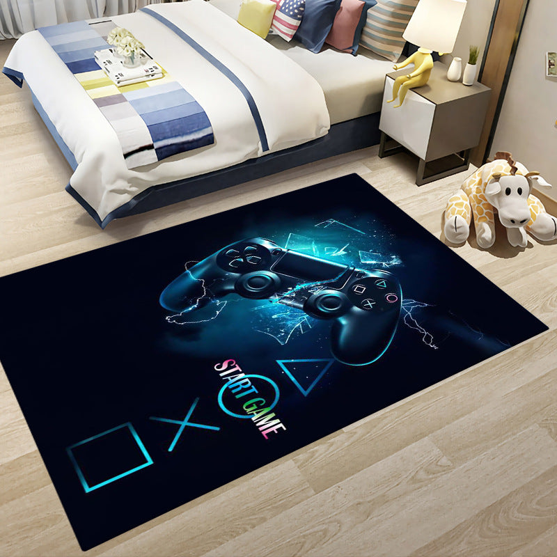 Pixel Play Floor Mat - Fun Cartoon Video Game Room Decor for Living Room & Bedroom