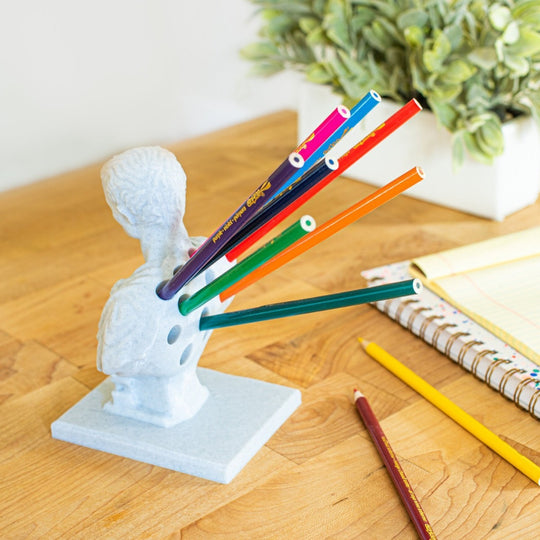 Classic Caesar Pen Holder - Elegant Desk Organizer for Office & Home