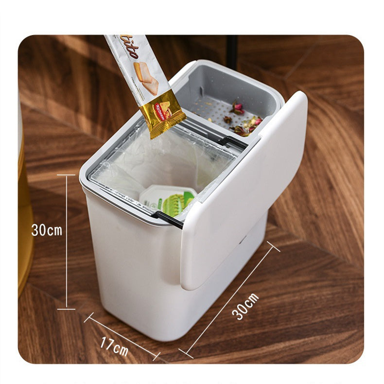 Hanging Kitchen Trash Can - Dry/Wet Separation Waste Sorting Bin for Household Kitchen