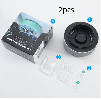 CleanAir Pro - Portable Anion Air Purifying Ashtray with Smoke Removal for Car & Home