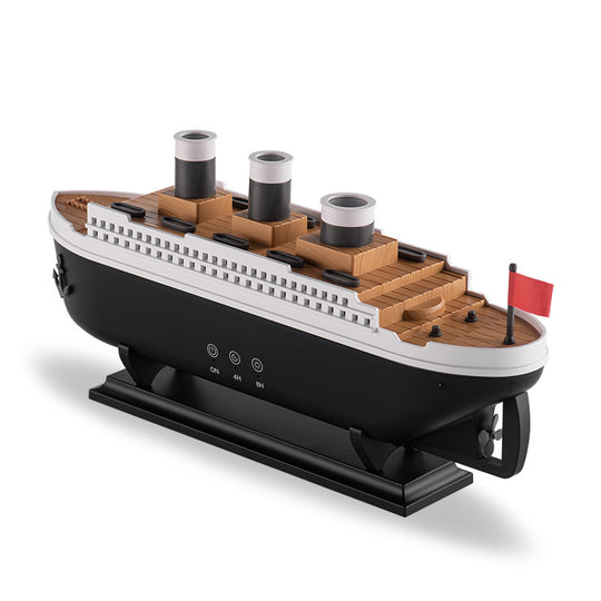 Whimsical Retro Ship Aroma Diffuser - Ultrasonic Humidifier with Smoke Ring Effect