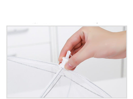 Large Rectangular Dish Drying Cover - White Mesh Food Cover with Removable & Washable Design