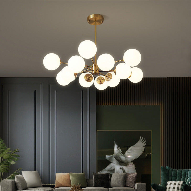 LuxeNordic - Full Copper Chandelier Lighting for Living Room