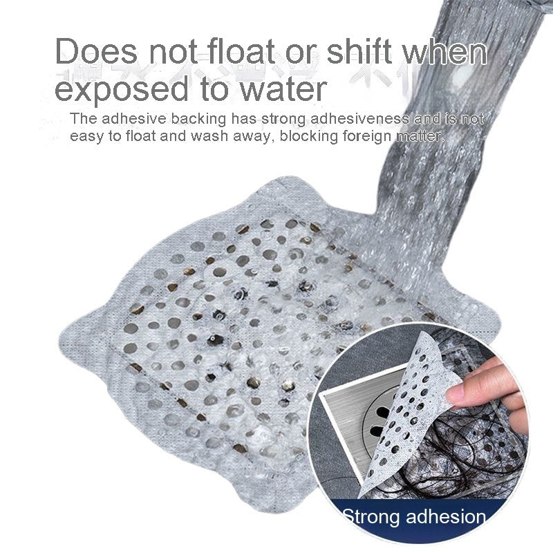 Easy & Convenient: Disposable Self-Adhesive Floor Drain Sheet for Hair & Insect Protection
