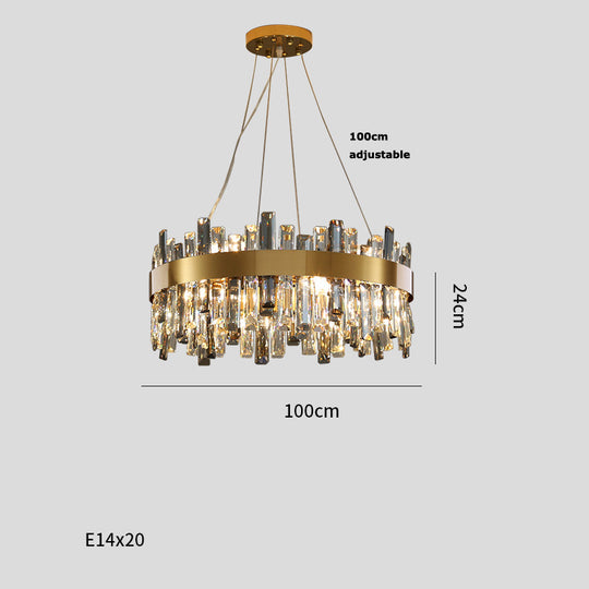 Aurora Luxe - Simple Crystal Chandelier for Living Room