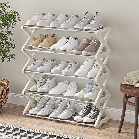 EasyStep X-Shaped Shoe Rack - Simple & Space-Saving Footwear Storage