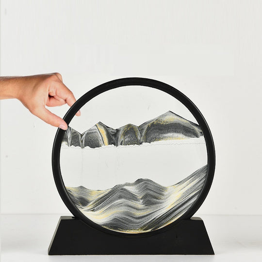 Liquid Art Hourglass Decoration - 3D Quicksand Painting Dynamic Glass Artwork