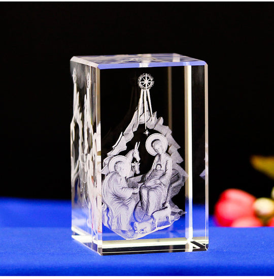 Divine Moments 3D Crystal Ornaments - Handcrafted Christian Souvenirs & Gifts